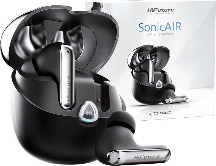hifuture sonic air enc true wireless earbuds – black hifuture sonic air enc true wireless earbuds – black