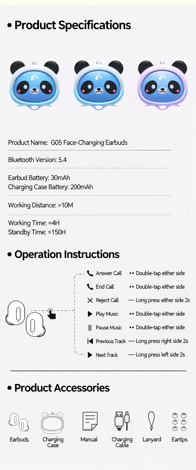 tws bluetooth earbuds(cute cartoon) tws bluetooth earbuds(cute cartoon)